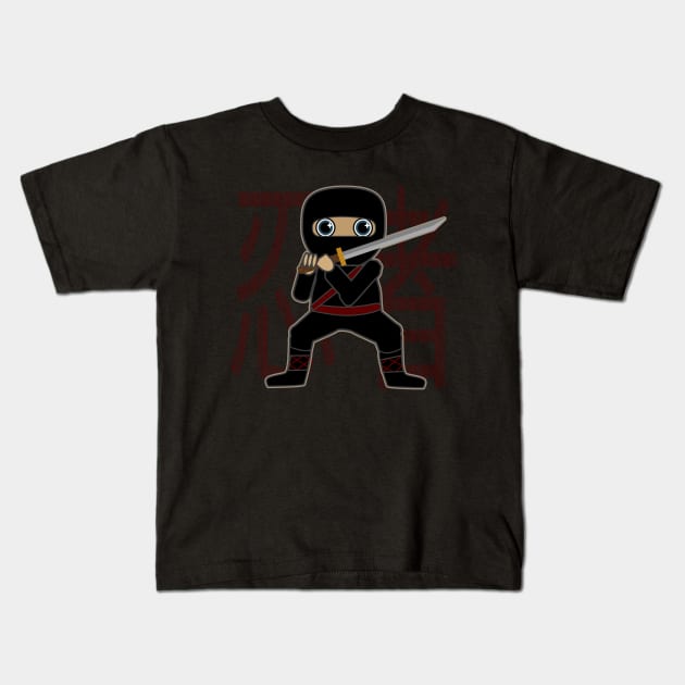 Cute Ninja For Kids Kids T-Shirt by Mewzeek_T